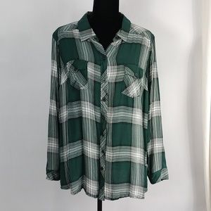Torrid Challis Button Down Long Sleeve Shirt